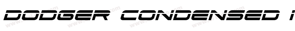 Dodger Condensed Italic字体转换
